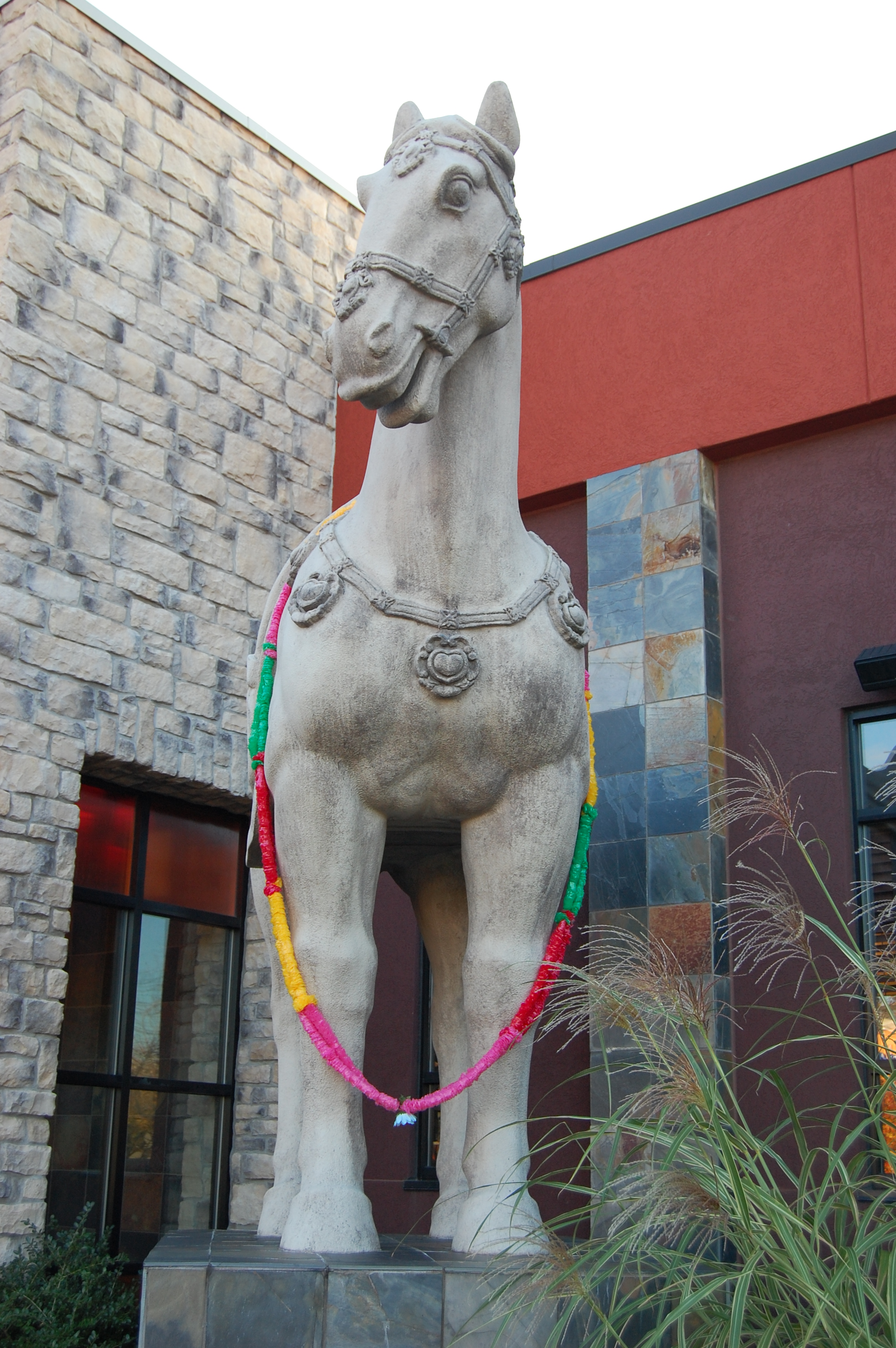 Horse with Lei: Photo by Sharon Burtner